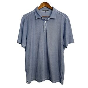 Robert Barakett polo men's XL blue short sleeve preppy performance outdoor golf